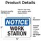 Signmission Work Station, 5 in W x Rectangle, Vinyl Decal OS-2PACK-NS-D-35-L-19070 - alternate 5
